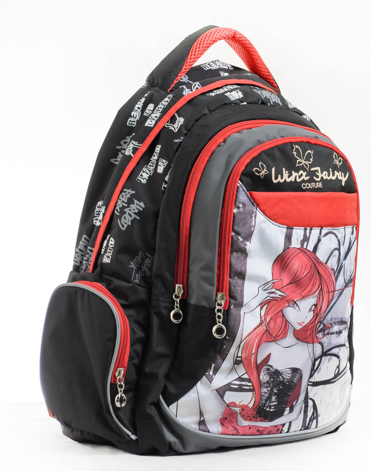 

Рюкзак подростковый Yes L-12 WINX COUTURE 36 x 28 x 12см см Красно-черный