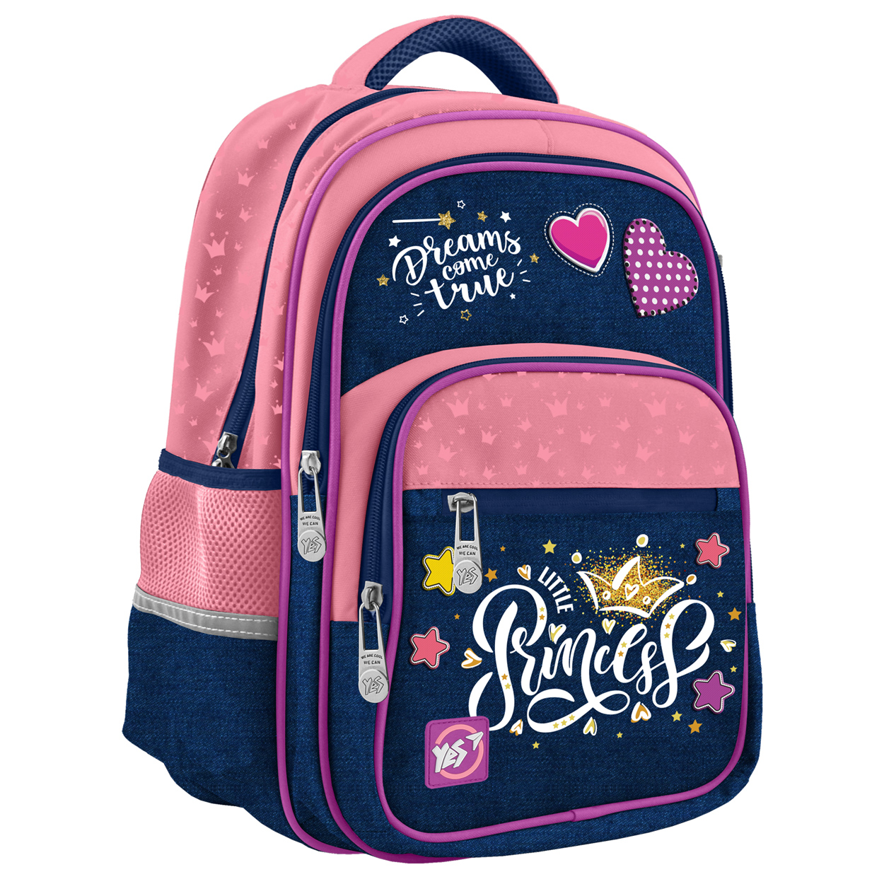 

Рюкзак школьный Yes S-37 Little Princess 38 x 29 x 14 см Розово-синий