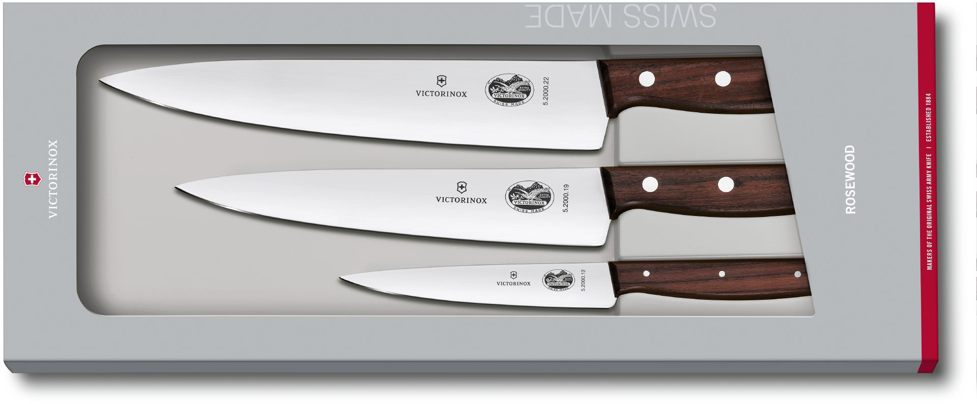

Набор кухонный Wood Carving Set 3 ножа с дерев. ручкой (12,19,22см) (GB)