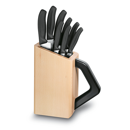 

Набор кухонный SwissClassic Cutlery Block 8шт с черн. ручкой с подставкой (8 ножей)