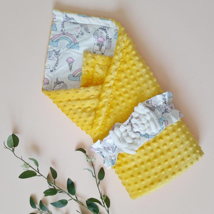 

Детский конверт Baby Textile Единорожки 78*78 Желтый