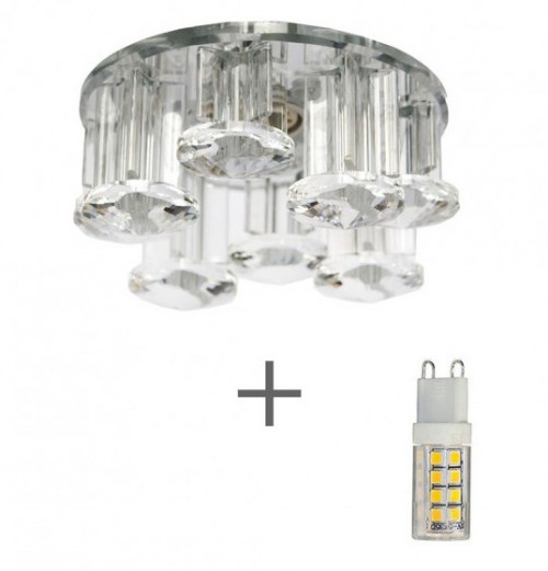 

Потолочный светильник (Спот) Lemanso ST149 прозрачный G9 35W + подсветка 6LED 2.5W 4000K с драйвером