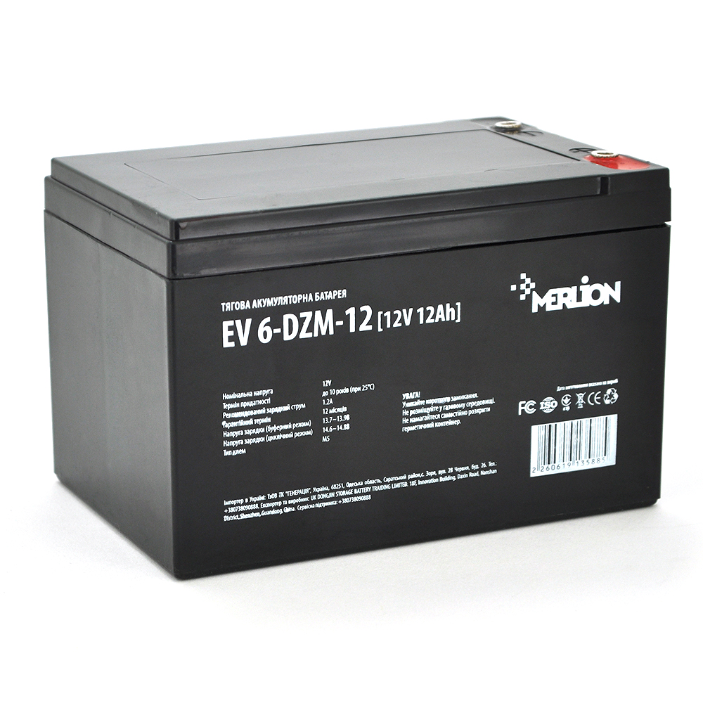 

Тяговая аккумуляторная батарея Merlion 12V 12Ah M5 (EV 6-DZM-12)