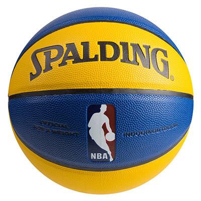 

Мяч баскетбольный Spalding №7 PU желто-синий