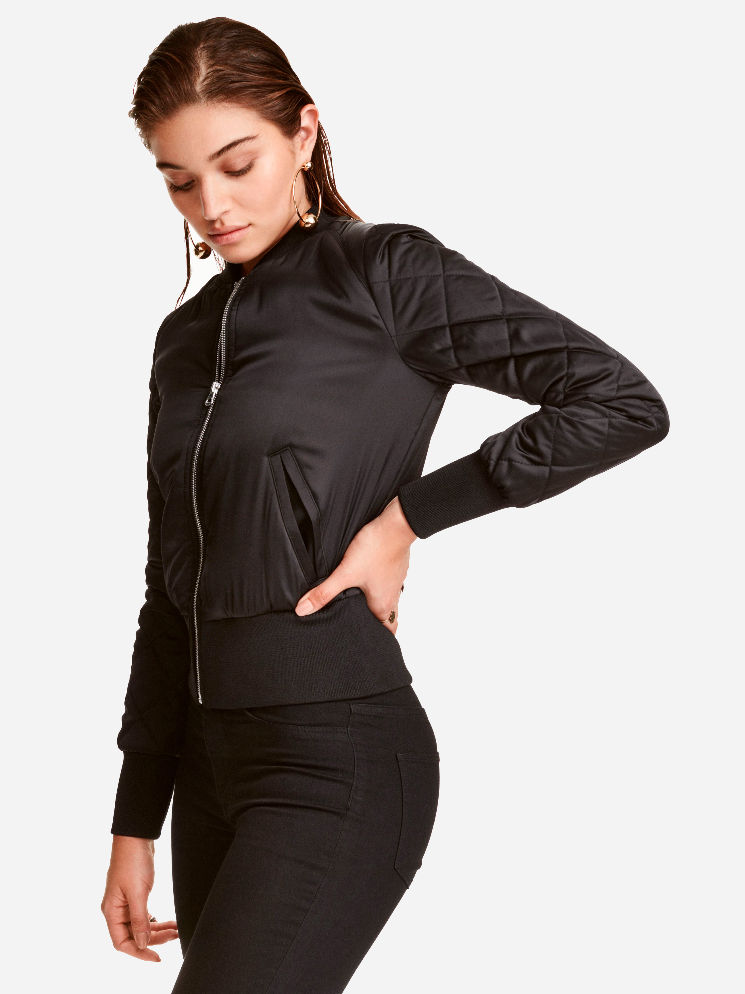 

Бомбер H&M XAZ155824ICWI  Черный, Бомбер H&M XAZ155824ICWI 34 Черный