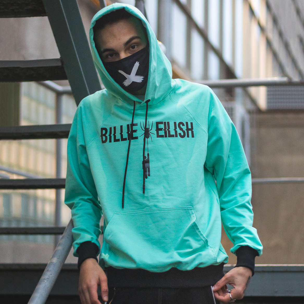 

Худи Пушка Огонь Billie Eilish Spider бирюзовое M