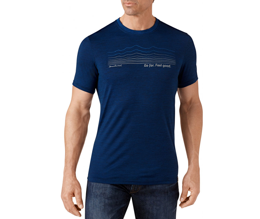 

Термофутболка Smartwool Slim Fit Striped Logo S Синий