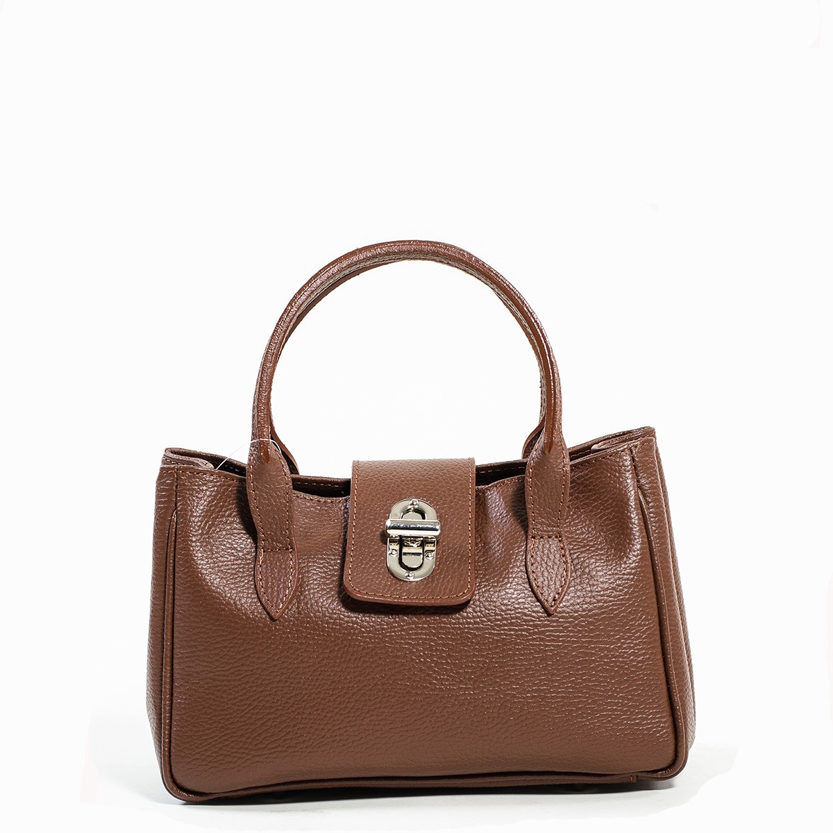 

Итальянская кожаная маленькая сумочка Genuine Leather "G.L." коричневая BP/2114