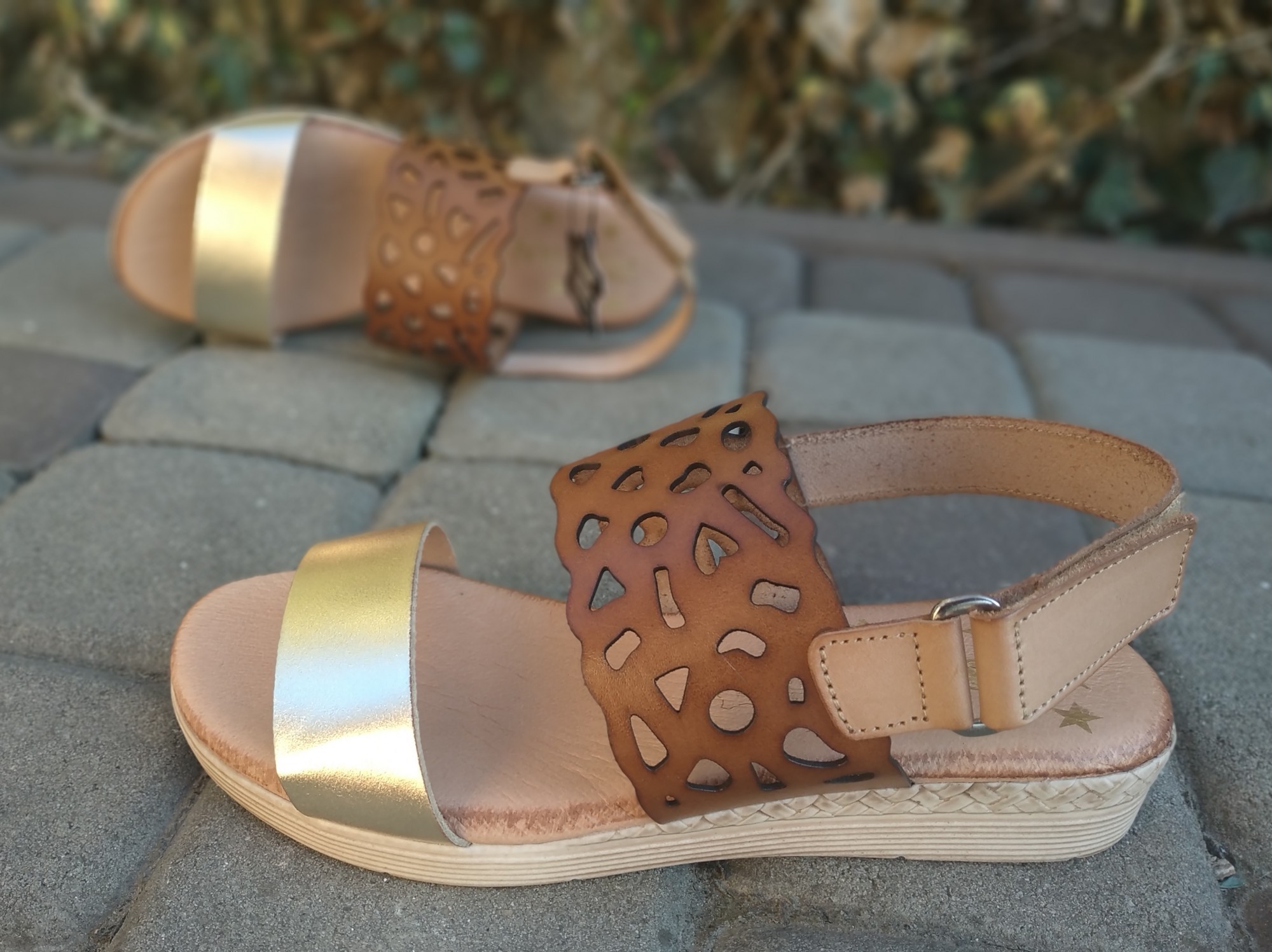 

Сандалии VERANO 8036 platino-bellota camello зол/кор 39