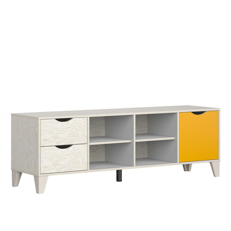 

Тумба ТВ Stanford Black Red White 160х53x42 (STAN_RTV/160_1FRN_SZU_2xPOL/37) 031045