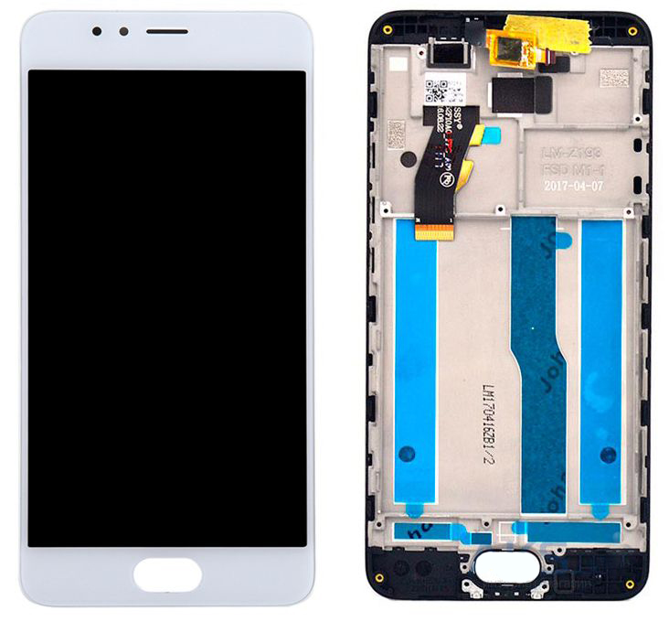 

Дисплей + сенсор (модуль) экран Meizu M5s, M5s mini белый + рамка High Copy