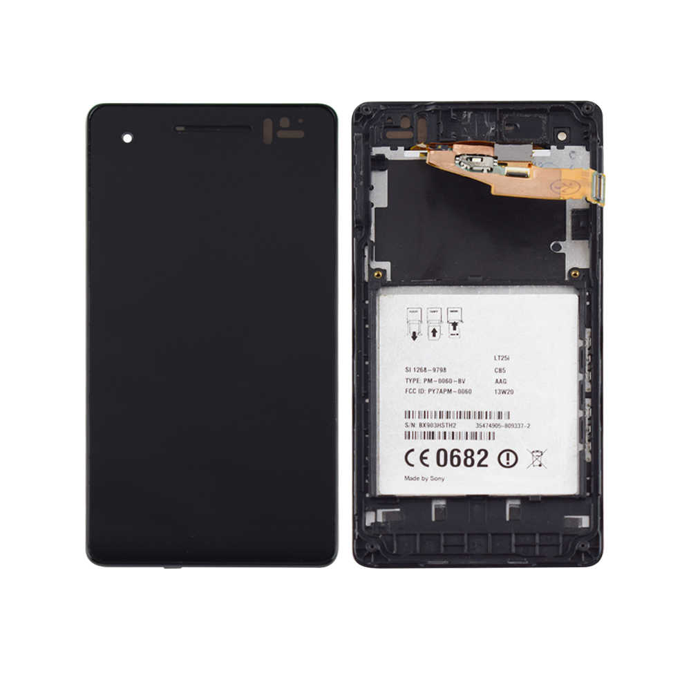 

Дисплей + сенсор (модуль) экран Sony LT25i Xperia V черный + рамка high copy