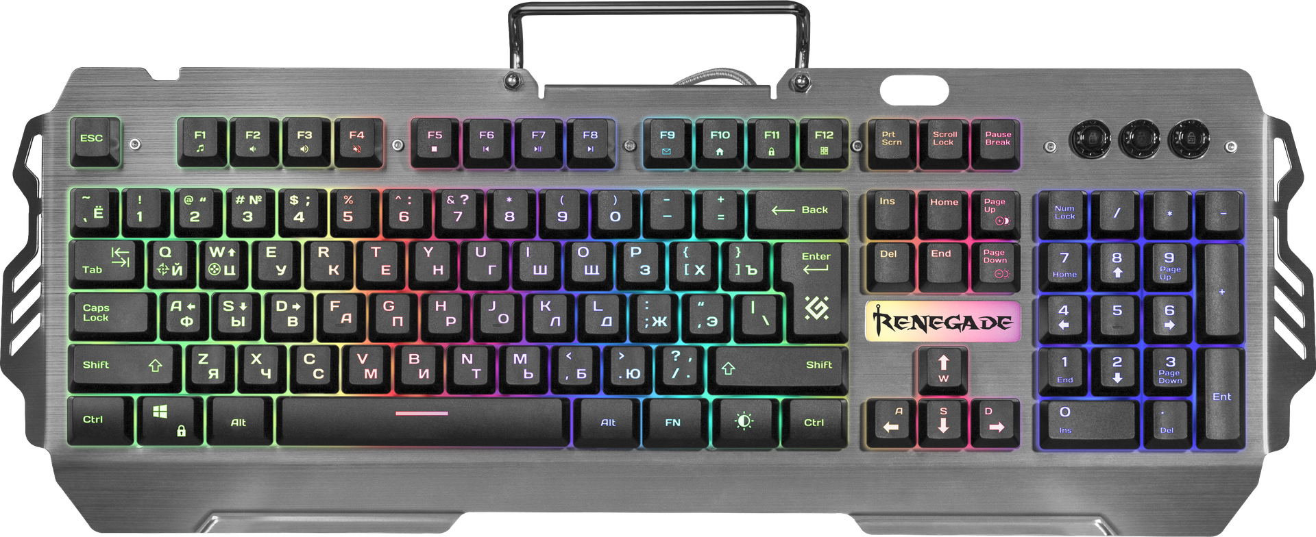 

Клавиатура проводная Defender Renegade GK-640DL USB (45640)