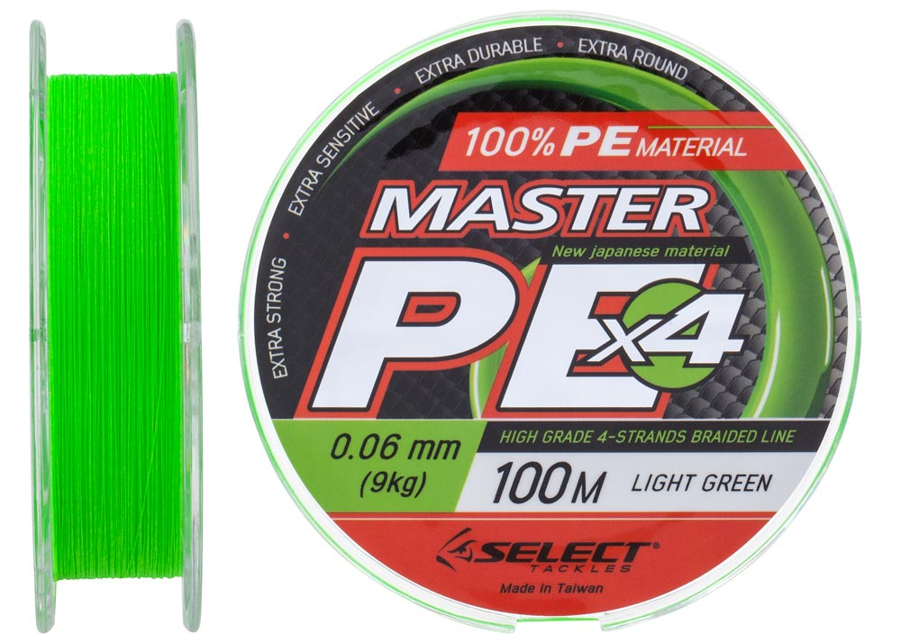 

Шнур Select Master PE 100m (салат.) 0.06мм 9кг (арт.123418701700)
