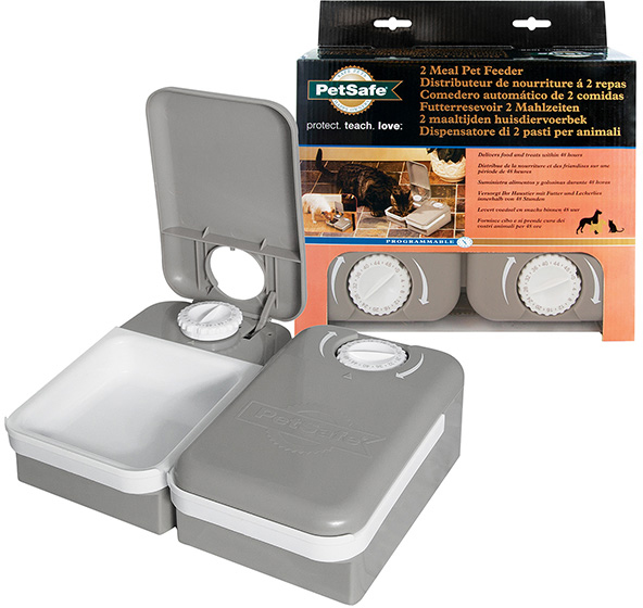 

Автоматическая кормушка для собак и кошек Petsafe Eatwell 2 Meal Pet Feader с таймером на 2 порции 2 л Серый