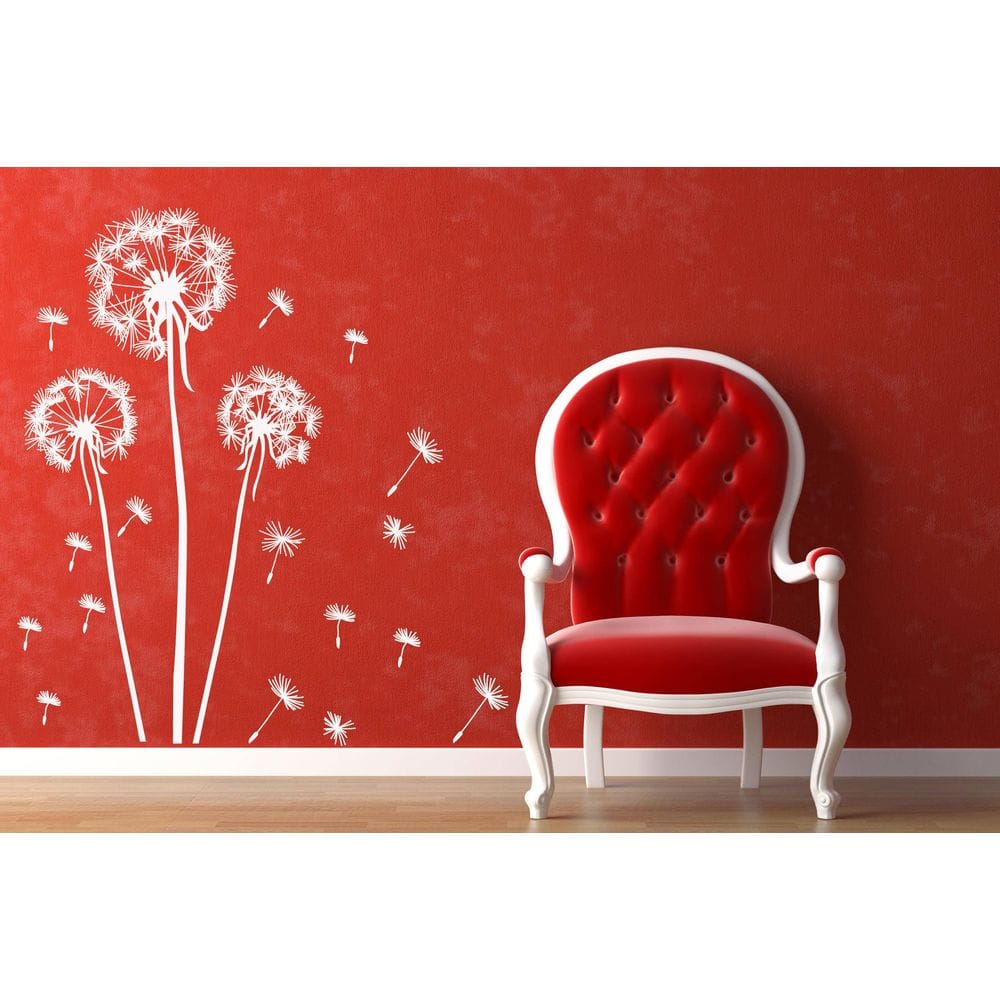 

Интерьерная виниловая наклейка на стену IdeaClock Summer dandelions 65х120 см Белая(39599-462)