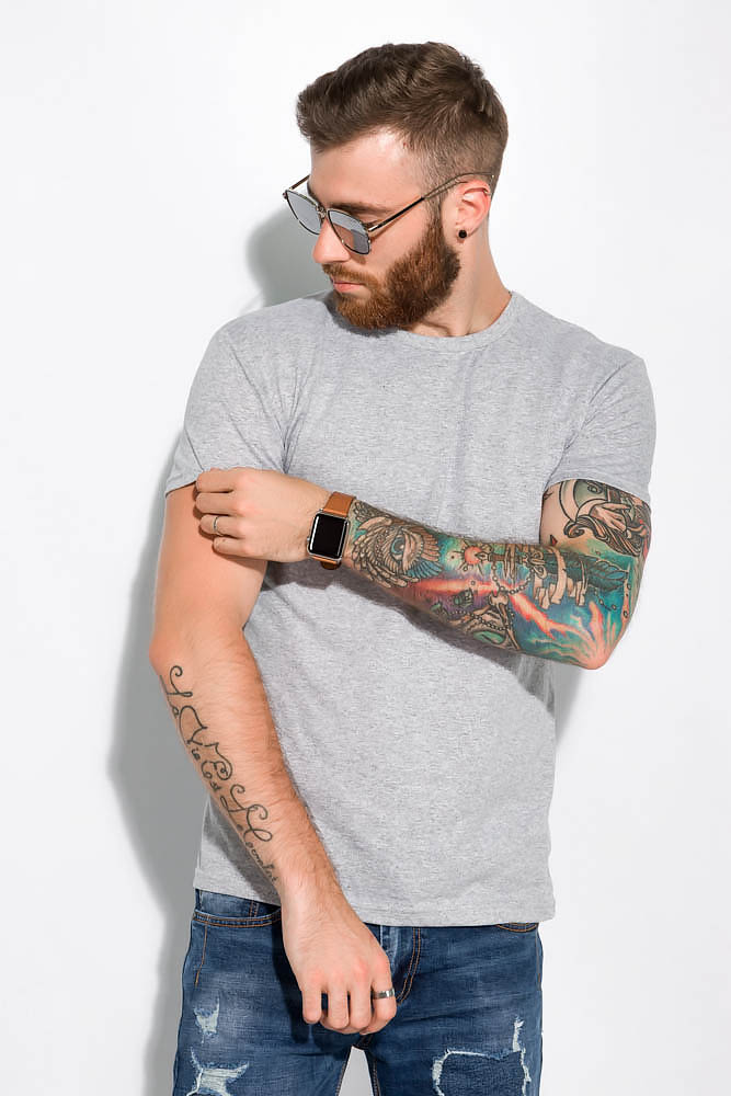 

Футболка однотонная Time of Style 134P004 XXL Светло-серый