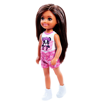 

Кукла Barbie Club Chelsea Брюнетка в топе со щенком (DWJ33/FRL81) (10-545558)