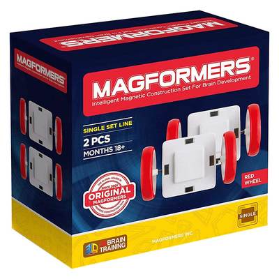 

Магнитный конструктор Magformers Красные колёса (713024) (10-543762)