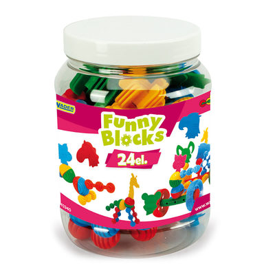 

Конструктор Wader Funny blocks 24 элемента (41940) (10-550770)