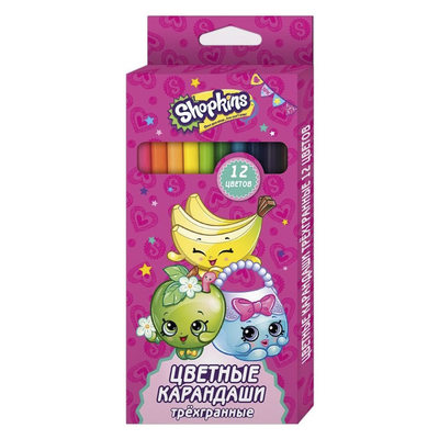 

Карандаши цветные Перо Shopkins 12 шт (120293) (10-537715)