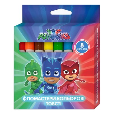 

Фломастеры Перо PJ Masks 8 цветов толстые (120263) (10-538031)