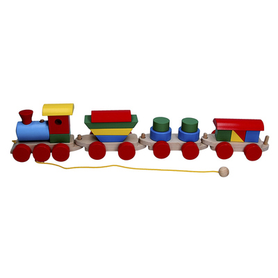 

Каталка Komarov Toys Паровоз и 3 вагона (Р202) (10-33652)