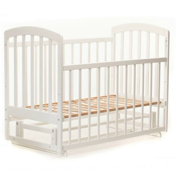 

Детская кроватка деревянная For Baby Lama KB1/4 маятник ольха Белая
