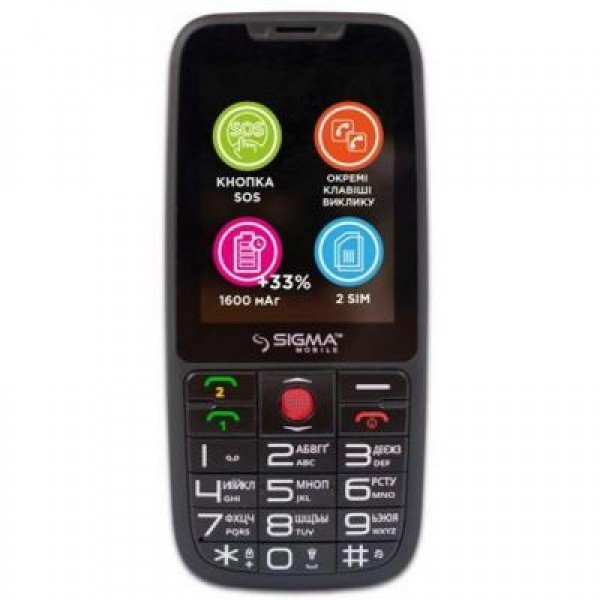 

Мобильный телефон Sigma Comfort 50 Elegance 3 (1600 mAh) Black