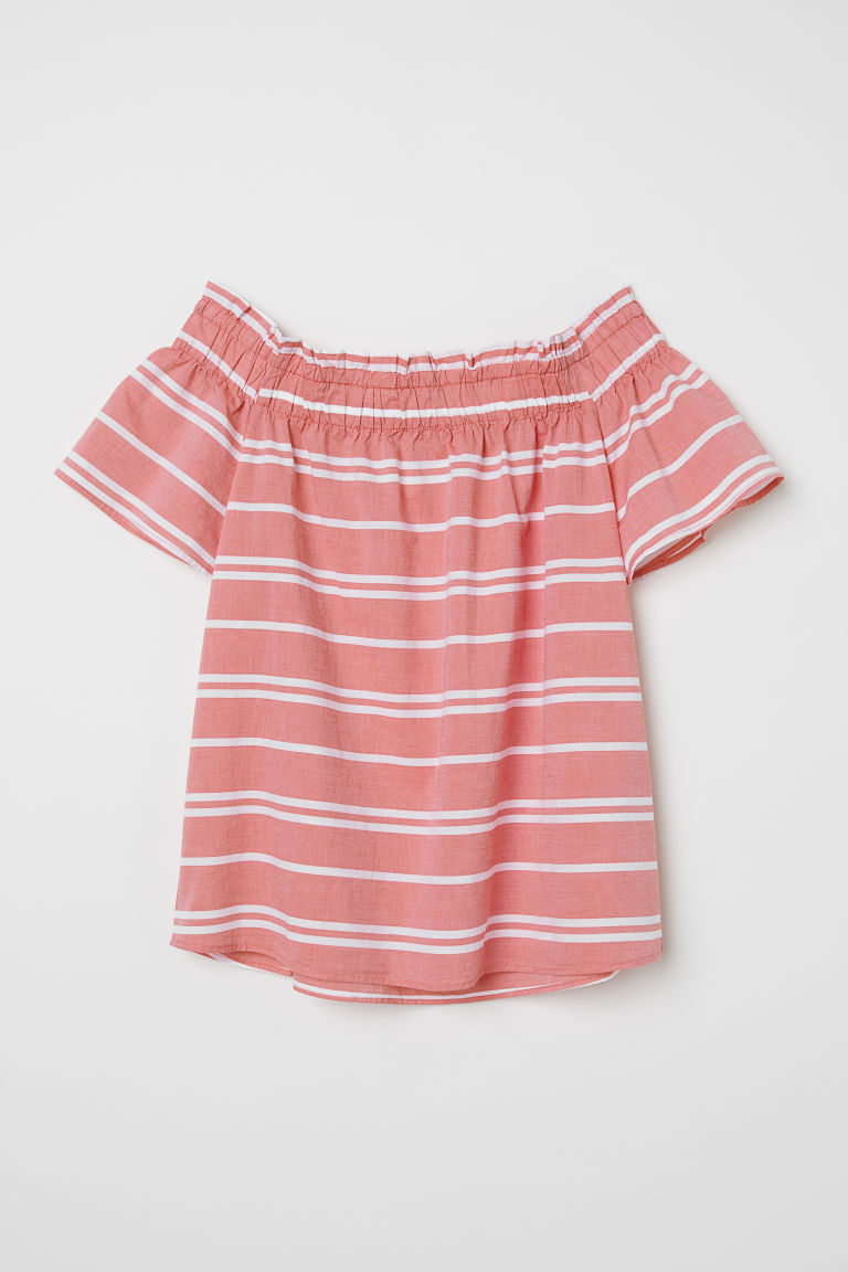 

Блуза H&M 0625673SK 38 рожевий з білим