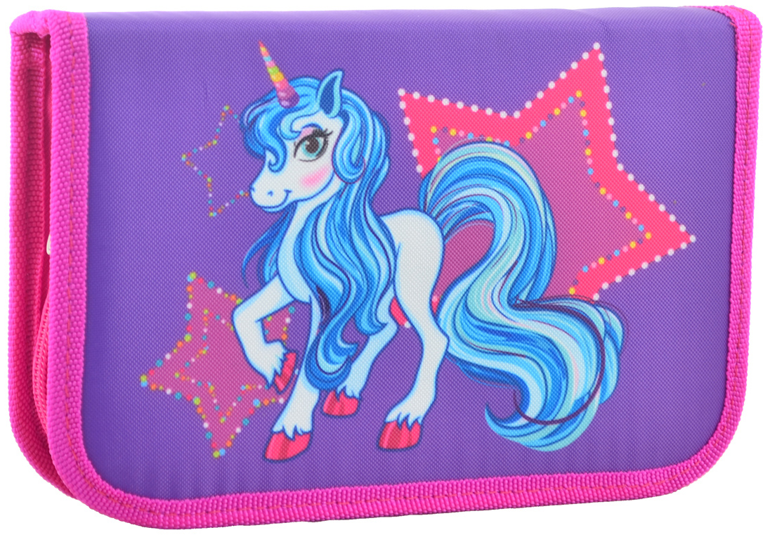 

Пенал твердый Smart Unicorn одинарный с двумя клапанами (531701)