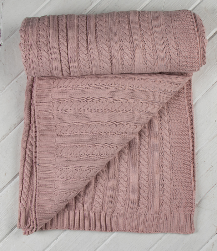 

Плед Kaanni лиловая пудра 160х240 см 160х220 Бежевый