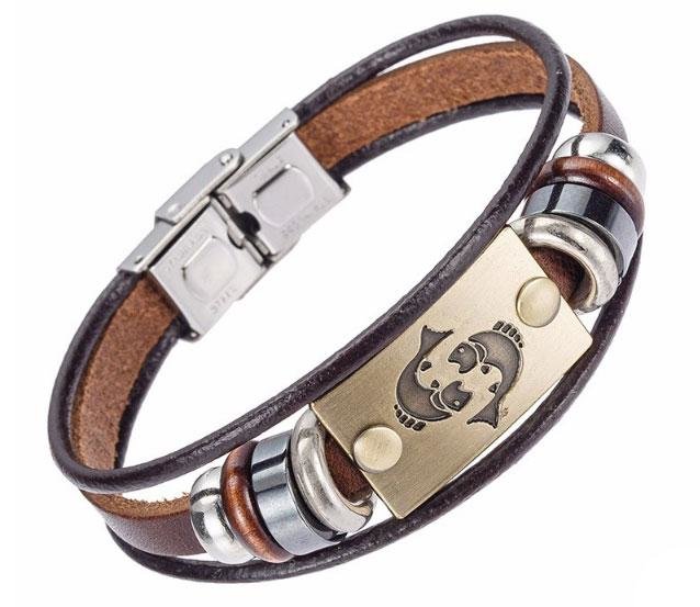 

Кожаный браслет Primo Zodiac Pisces (Рыбы) Primo коричневый