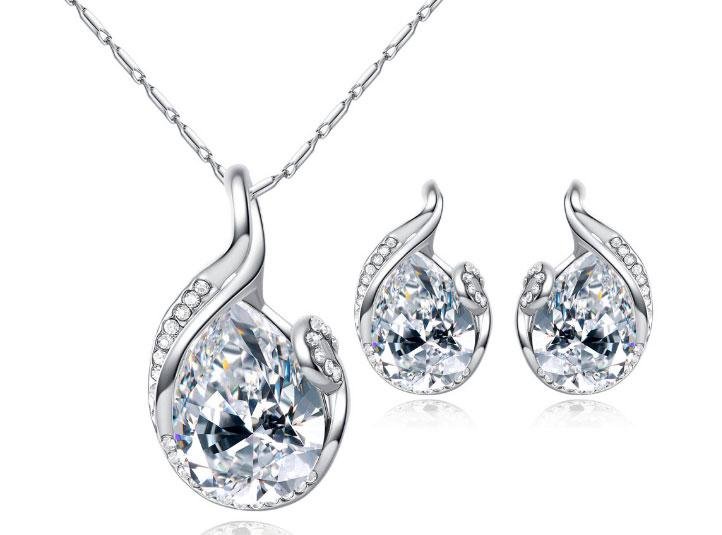 

Комплект серьги с подвеской Primo Lasperal Clear Primo серебристый