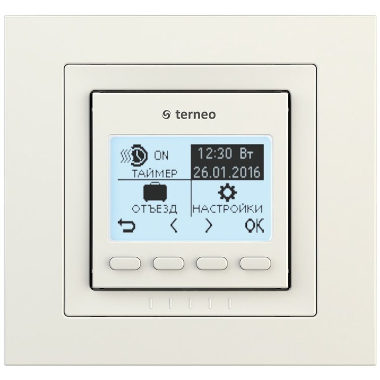 

Терморегулятор Terneo Pro Unic слоновая кость