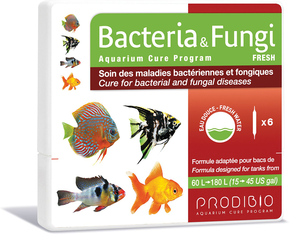 

Средство против бактериальных заболеваний и грибка у рыб Prodibio Bacteria & Fungi Fresh 6 ампул (3594200006315)