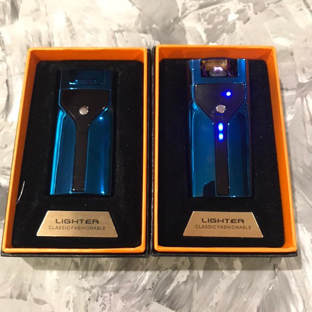 

Зажигалка Usb 2-Й Импульс 41387 Синяя + Уровень Заряда