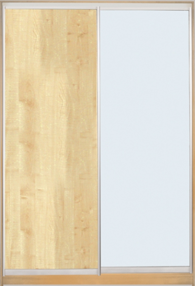 

Шкаф купе Luxe Studio Стандарт-2 ДСП/Зеркало с Пескоструем-2 1500x2400x450 двухдверный