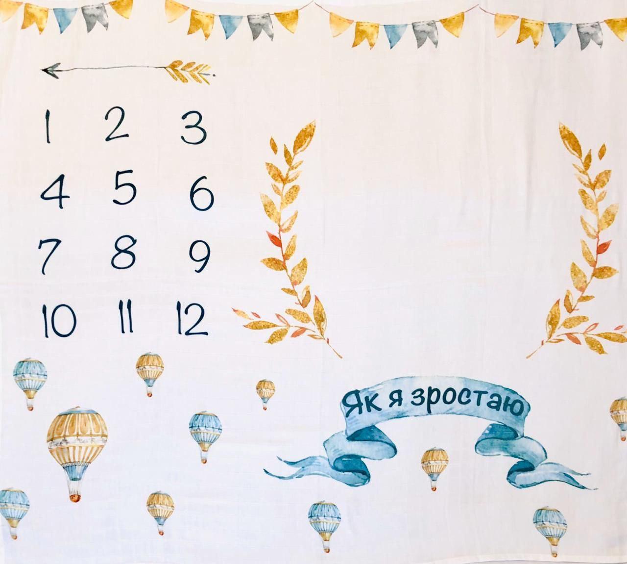 

Фотопелюшка муслінова 100х120 см Кульки тіффані пм211 ukr