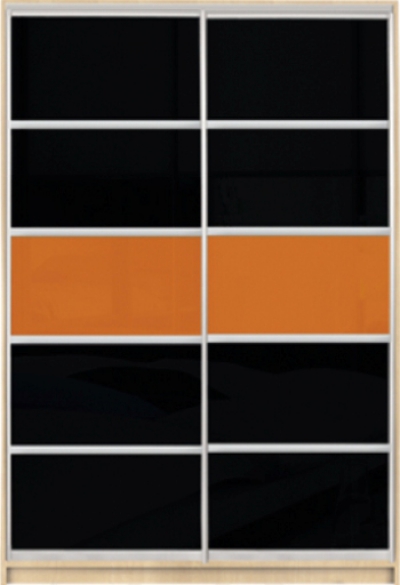 

Шкаф купе Luxe Studio Стандарт-2 Цветной комбинированный фасад-8 1100x2400x450 двухдверный