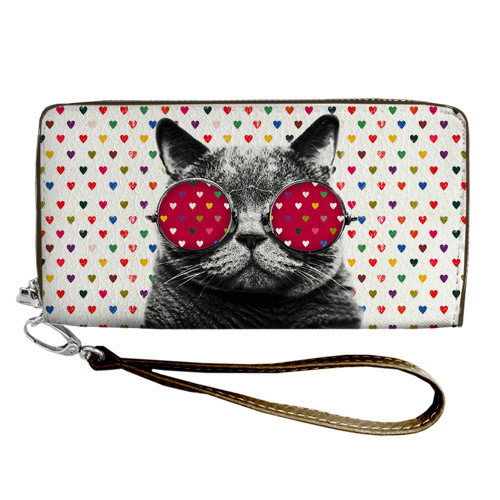 

Кошелёк на замке BIG Кот в очках 18*10 см