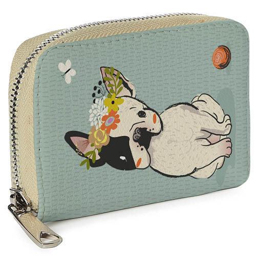 

Кошелёк на замке MINI Французкий бульдог в цветах 12,5*8,5 см