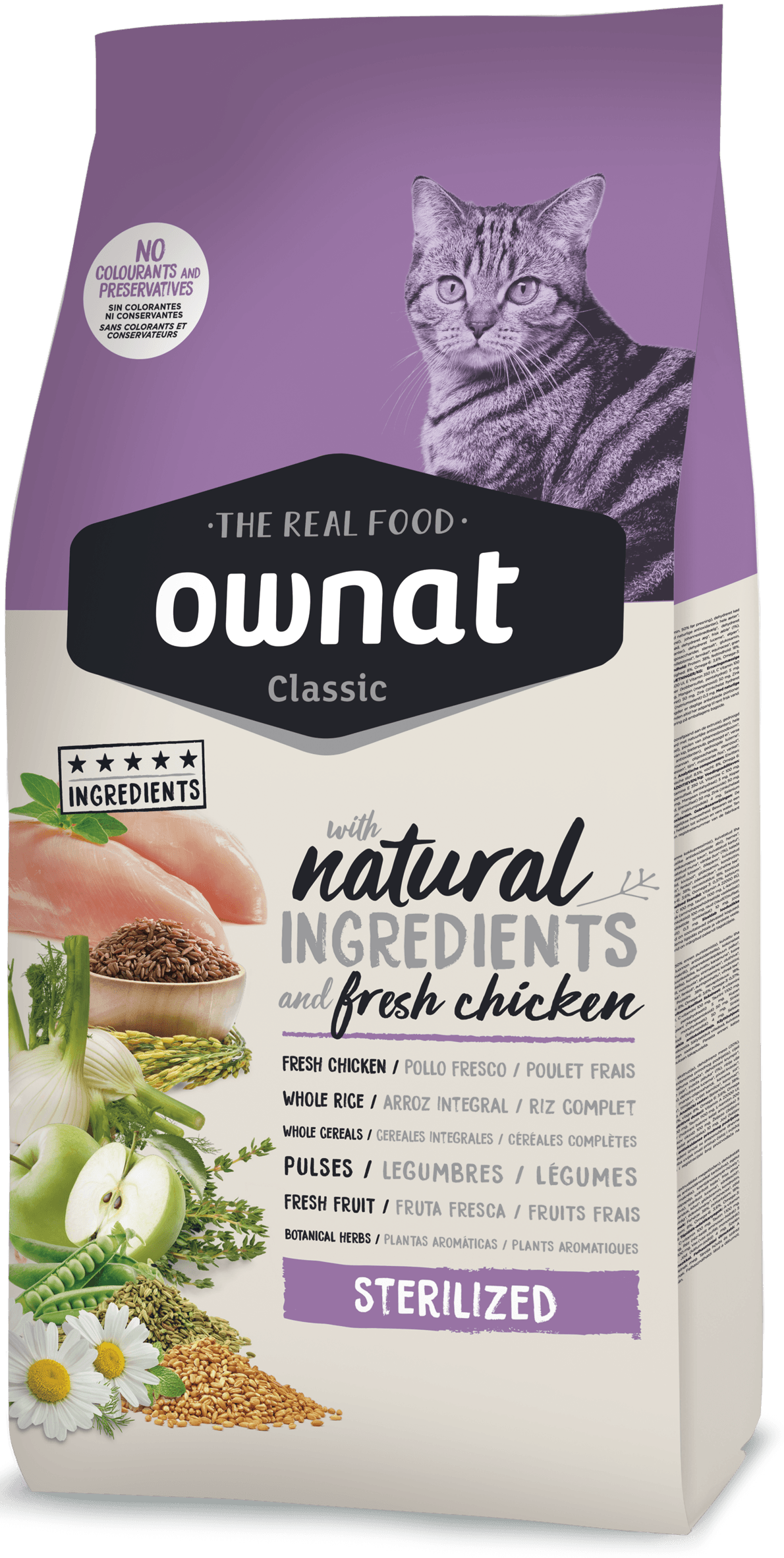 

Корм сухой для котов Ownat Classic Sterilized для стерилизованных, 4кг