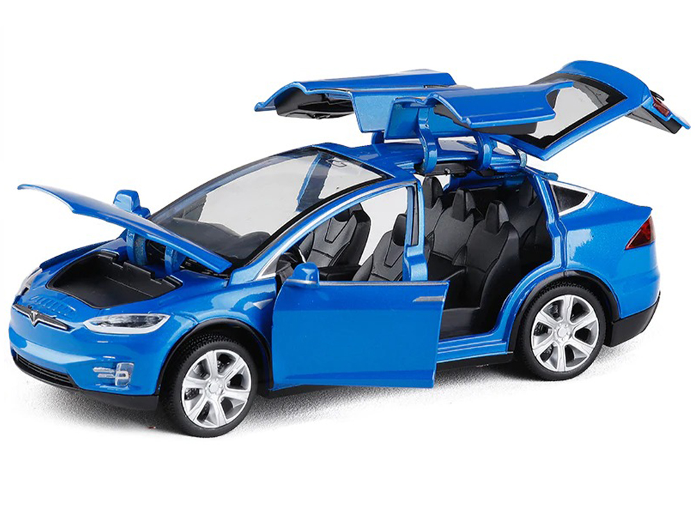 

Модель машинки BauTech Tesla X 1:32 металлическая со светящимися фарами Синий (1007-580-03)