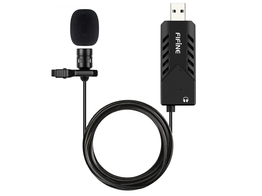 

Микрофон Fifine Конденсаторный USB со звуковой картой для ПК Черный (1007-451-00)