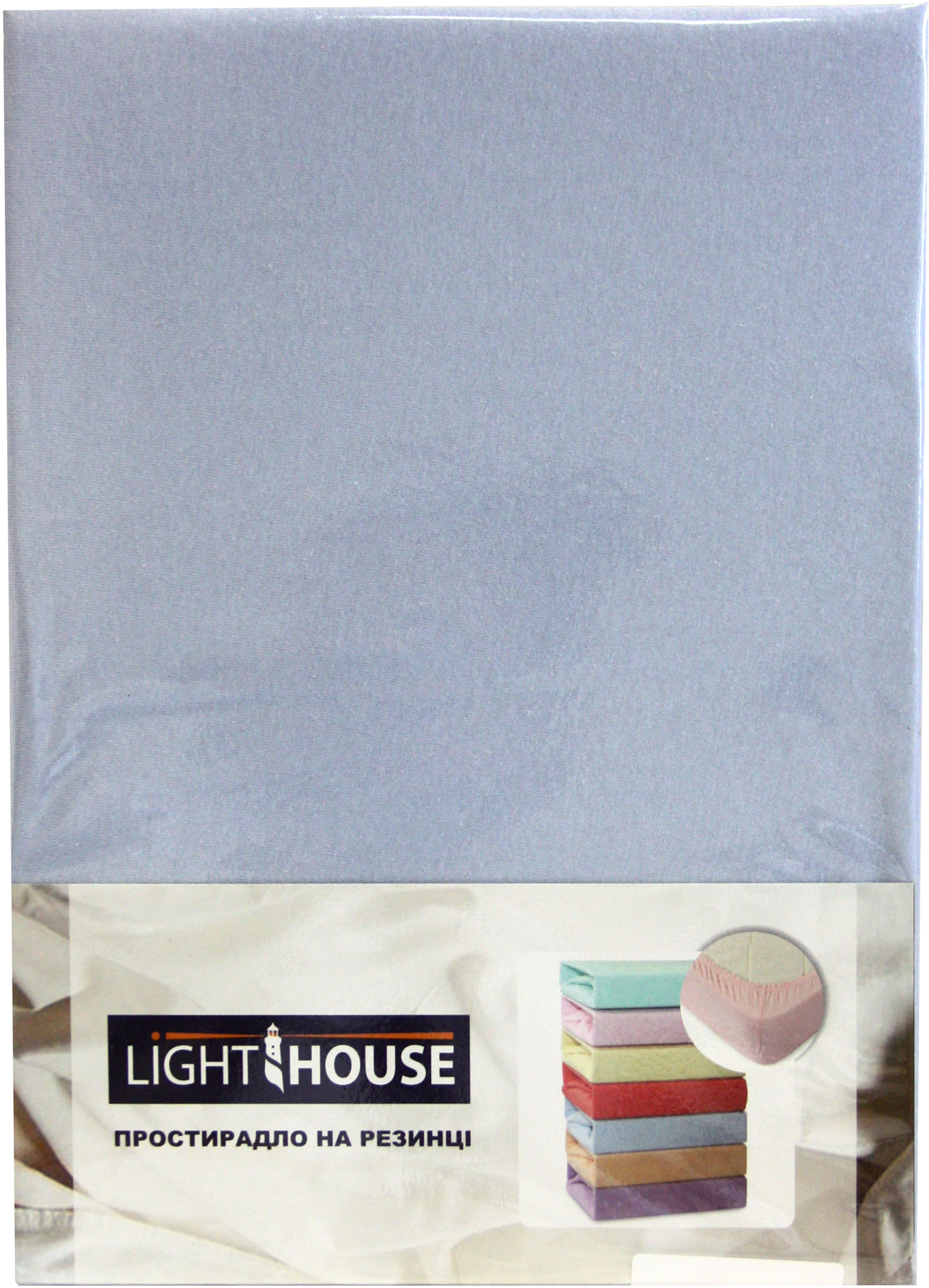 

Простынь на резинке LightHouse 180х200+25 Голубая