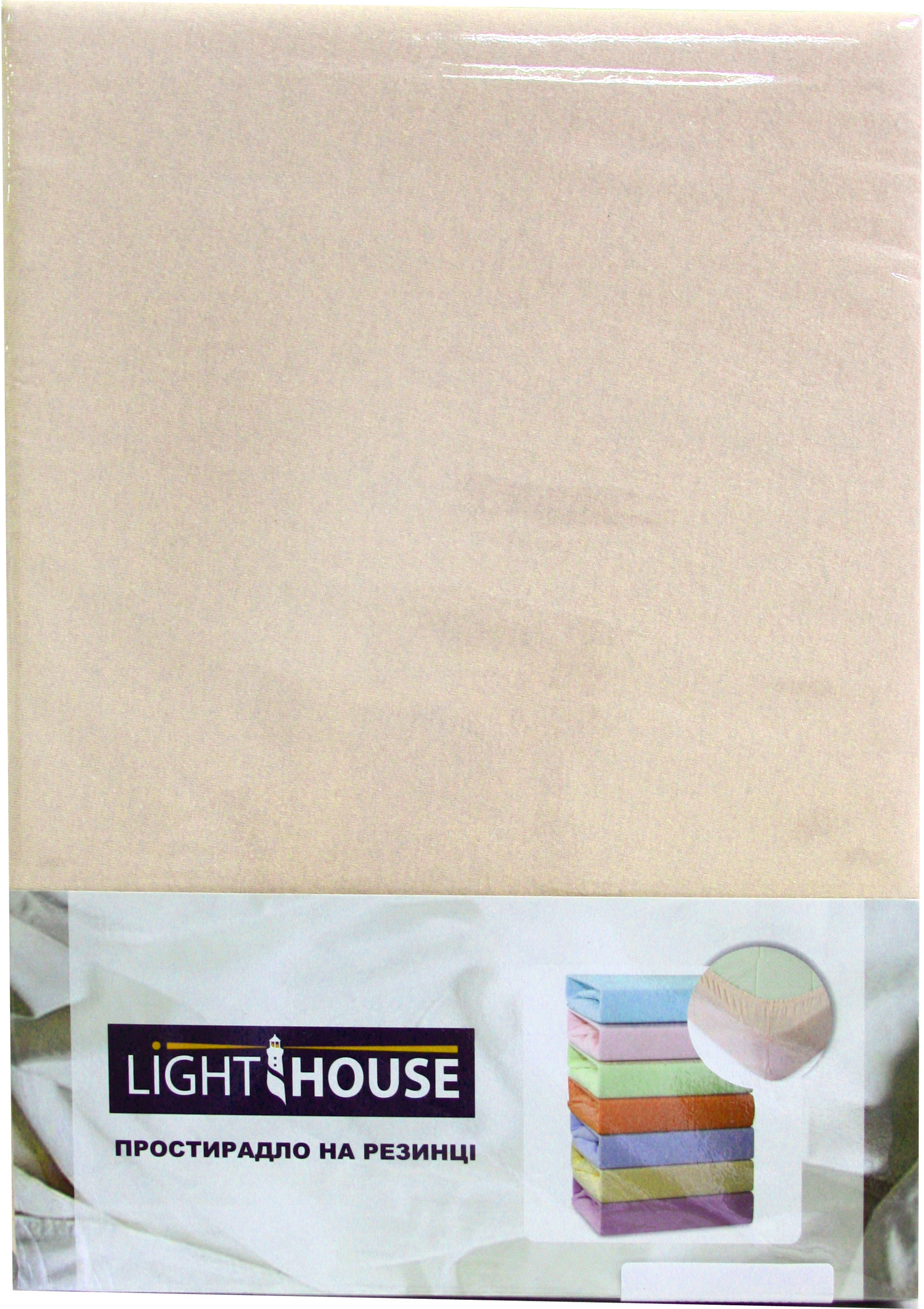 

Простынь на резинке LightHouse 180х200+25 Персиковая