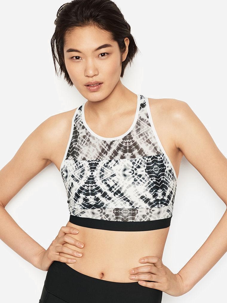 

Спортивный топ Victoria's Secret 1011779764 XS Черно-белый