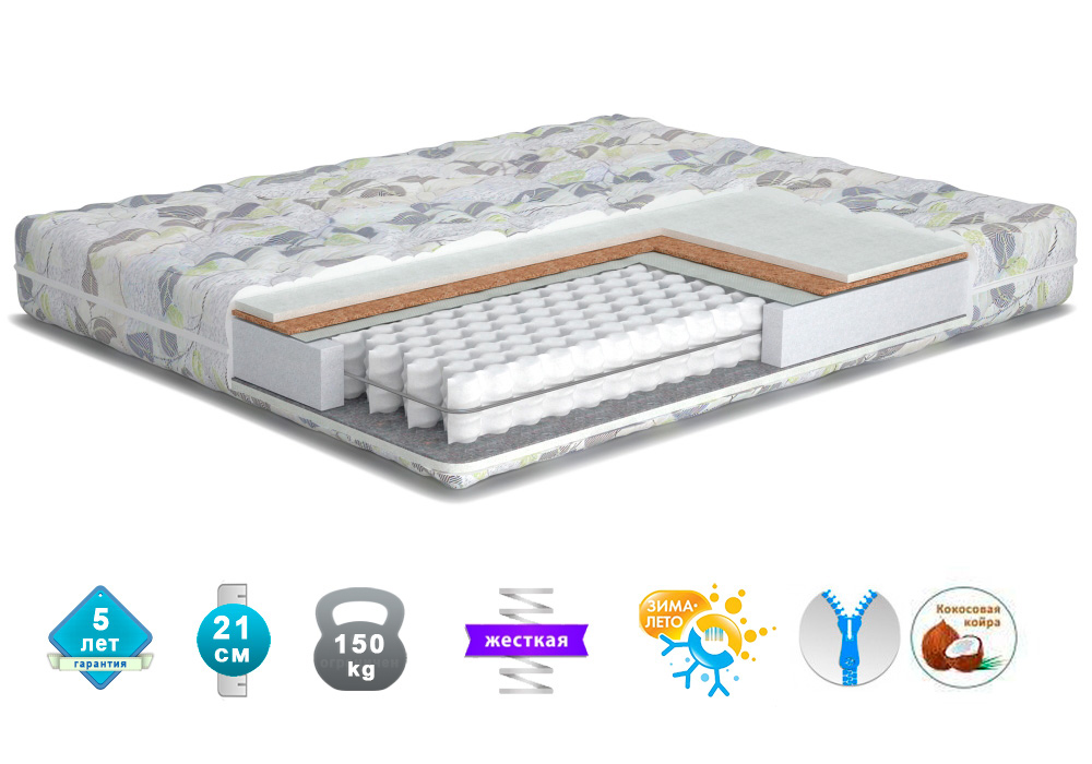 

Матрас ортопедический Matroluxe Дели 140x190 см