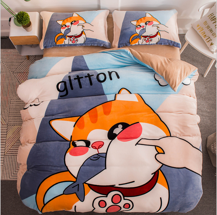 

Комплект постельного белья Homy Tex Микрофибра/Плюш Cat Gitton 200х230